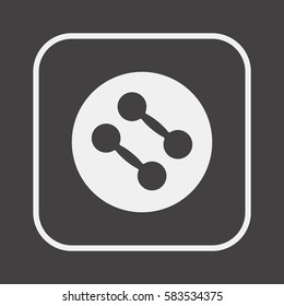 Dumbbell  icon,  isolated. Flat  design.