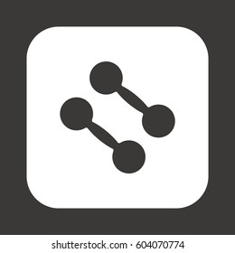 Dumbbell   icon,  isolated. Flat  design.   