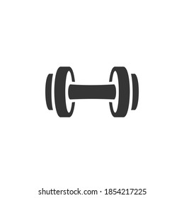 Dumbbell Icon Isolated on Black and White Vector Graphic