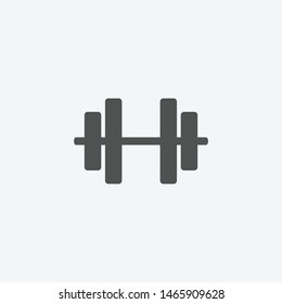 Dumbbell icon isolated on light background. Fitness gym symbol modern, simple, vector, icon for website design, mobile app, ui. Vector Illustration