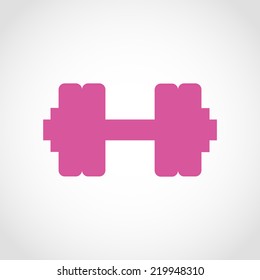 Dumbbell Icon Isolated on White Background