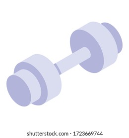 Dumbbell icon. Isometric of dumbbell vector icon for web design isolated on white background
