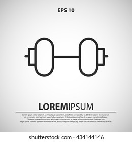 dumbbell icon. dumbbell line icon