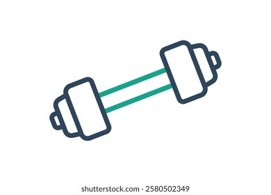 Dumbbell icon. line icon style. icon related to gym and fitness. gym elements vector illustration