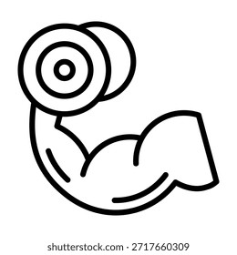 Hantel Symbol Linienstil Vektorgrafik