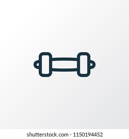 Dumbbell icon line symbol. Premium quality isolated barbell element in trendy style.