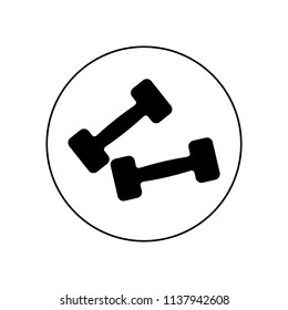 Dumbbell icon, logo