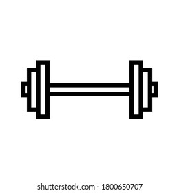 dumbbell icon or logo isolated sign symbol vector illustration - high quality black style vector icons
