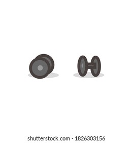 dumbbell icon, logo. vector illustrator