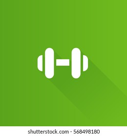 Dumbbell icon in Metro user interface color style. Sport gym weight lifting