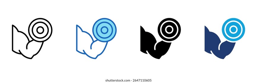 Icono de mancuerna Multi Style Ilustración vectorial