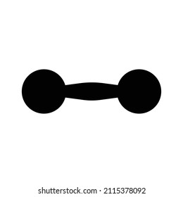 Dumbbell icon. Muscle training tool. Vector.