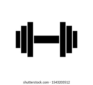 Dumbbell icon on white background, vector illustration