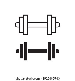 Dumbbell icon on white background