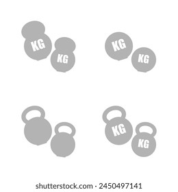 dumbbell icon on a white background, sport tool, vector illustration