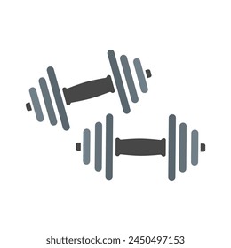 dumbbell icon on a white background, sport tool, vector illustration