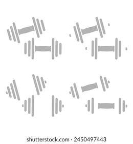 dumbbell icon on a white background, sport tool, vector illustration