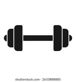 Dumbbell icon on white background.