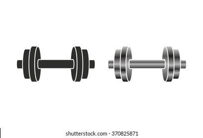 Dumbbell  icon  on white background. Vector illustration.