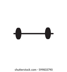 dumbbell icon on the white background