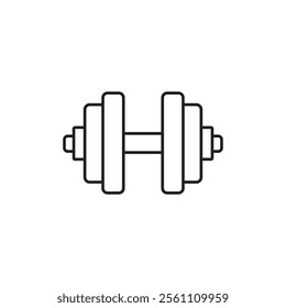Dumbbell icon Outline vector line symbol