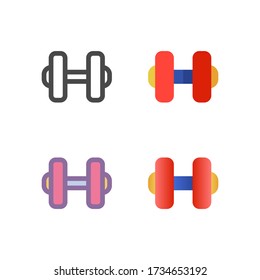 paquete de iconos de dumbbell aislado en fondo blanco. para el diseño de su sitio web, logotipo, aplicación, interfaz de usuario. Ilustración gráfica vectorial y trazo editable. EPS 10.