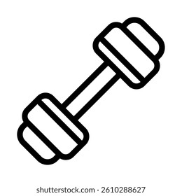 A dumbbell icon perfect for fitness-related applications, promoting health, exercise, and training.