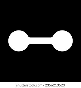 Dumbbell icon. Round shape dumbbell or gym training weight. Vector Illustration
