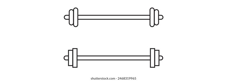 Dumbbell icon. Set of different dumbbell design eps 10