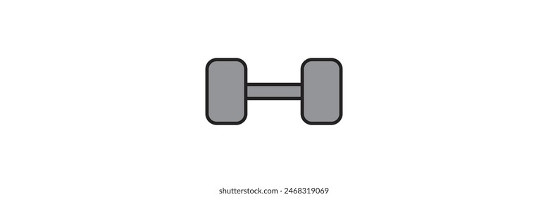 Conjunto de iconos de mancuernas sobre fondo blanco diseño eps 10