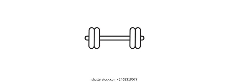 Dumbbell icon set on white background design eps 10