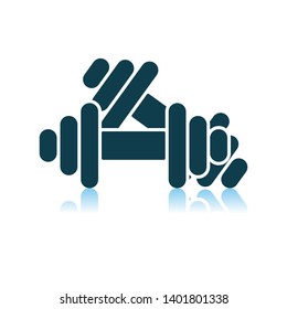 Icono de timbre. Diseño de reflexión de sombra. Ilustración vectorial.