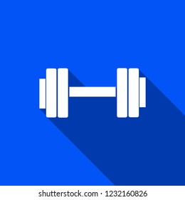 Dumbbell icon with shadow , sign design