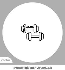 Dumbbell icon sign vector,Symbol, logo illustration for web and mobile
