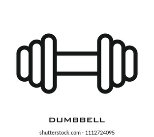 Dumbbell icon signs