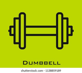 Dumbbell icon signs