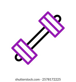 Dumbbell icon simple outlined weightlifting tool