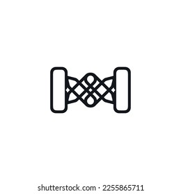 Dumbbell icon. Simple style fitness sport company big sale poster background symbol. Fitness sport logo design element. T-shirt printing. Vector for sticker.