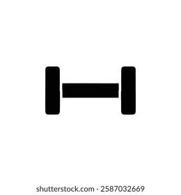 dumbbell icon Simple thin line logo