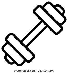 dumbbell icon Simple thin line stroke