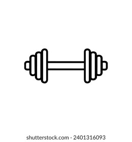 Dumbbell icon. Simple vector sign