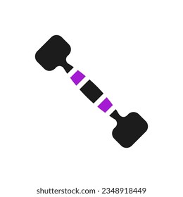 Dumbbell icon solid purple black sport illustration vector element and symbol perfect.