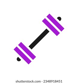 Dumbbell icon solid purple black sport illustration vector element and symbol perfect.