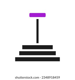 Dumbbell icon solid purple black sport illustration vector element and symbol perfect.