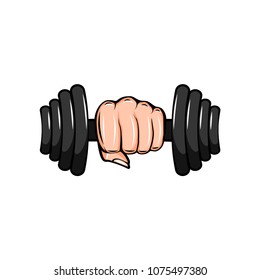 Dumbbell Hand Icon Vector Illustration Isolated Stock Vector (Royalty ...