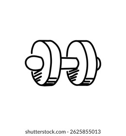 Icono de mancuerna – Vector de equipo de entrenamiento de fuerza
