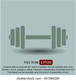 Dumbbell icon or symbol