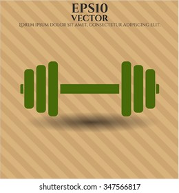 Dumbbell icon or symbol