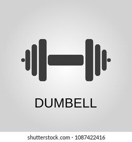 Dumbbell icon. Dumbbell symbol. Flat design. Stock - Vector illustration