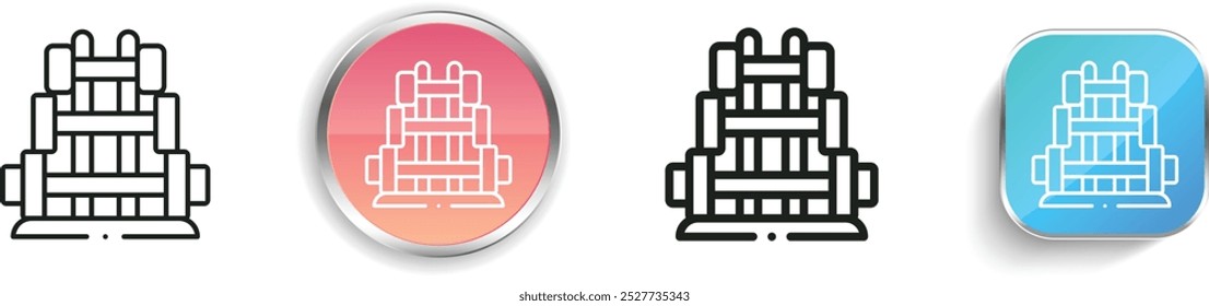 dumbbell icon. Thin Linear, Regular and Button Style Design Isolated On White Background